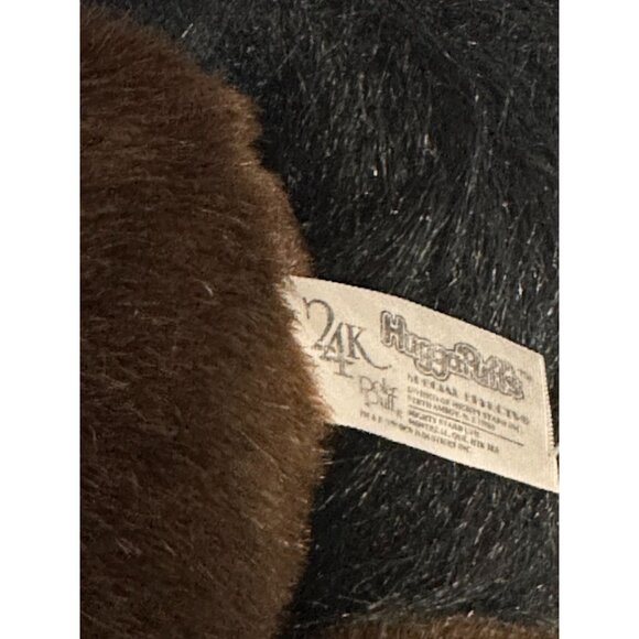 24k Polar Puff Huggapuffs Large 23” Brown Plush Horse Red Bridle Kid BedSitter - Picture 9 of 11
